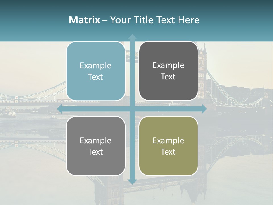 A Bridge With A Reflection In The Water PowerPoint Template