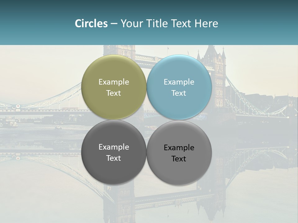 A Bridge With A Reflection In The Water PowerPoint Template