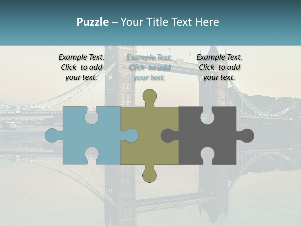 A Bridge With A Reflection In The Water PowerPoint Template