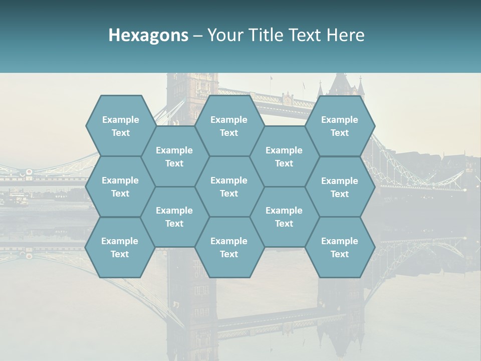 A Bridge With A Reflection In The Water PowerPoint Template