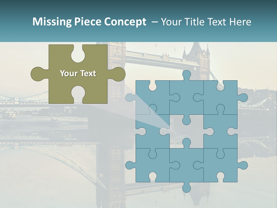 A Bridge With A Reflection In The Water PowerPoint Template