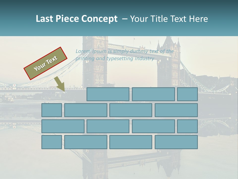 A Bridge With A Reflection In The Water PowerPoint Template