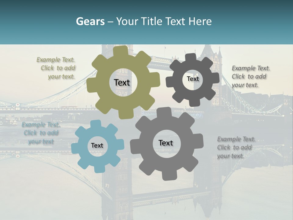 A Bridge With A Reflection In The Water PowerPoint Template