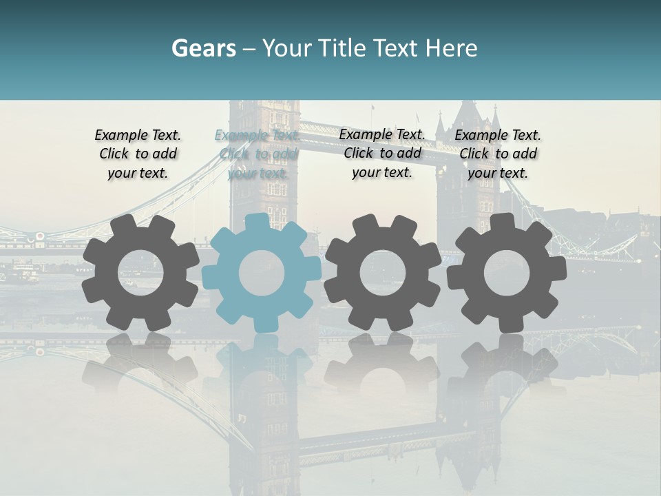 A Bridge With A Reflection In The Water PowerPoint Template