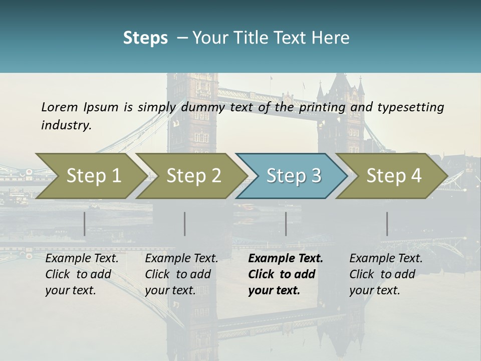 A Bridge With A Reflection In The Water PowerPoint Template