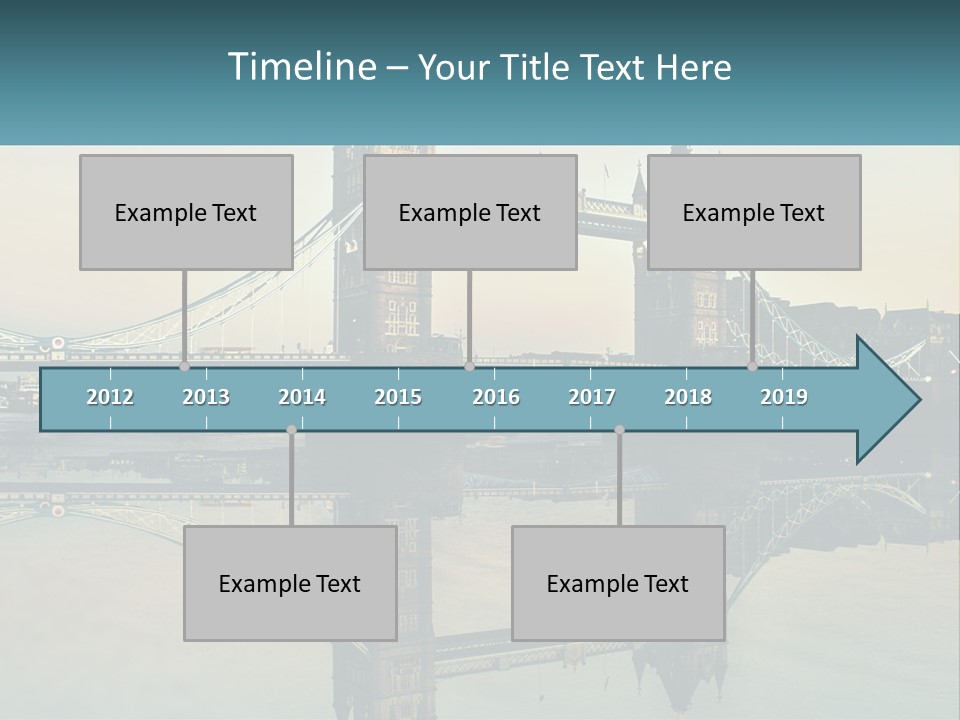 A Bridge With A Reflection In The Water PowerPoint Template