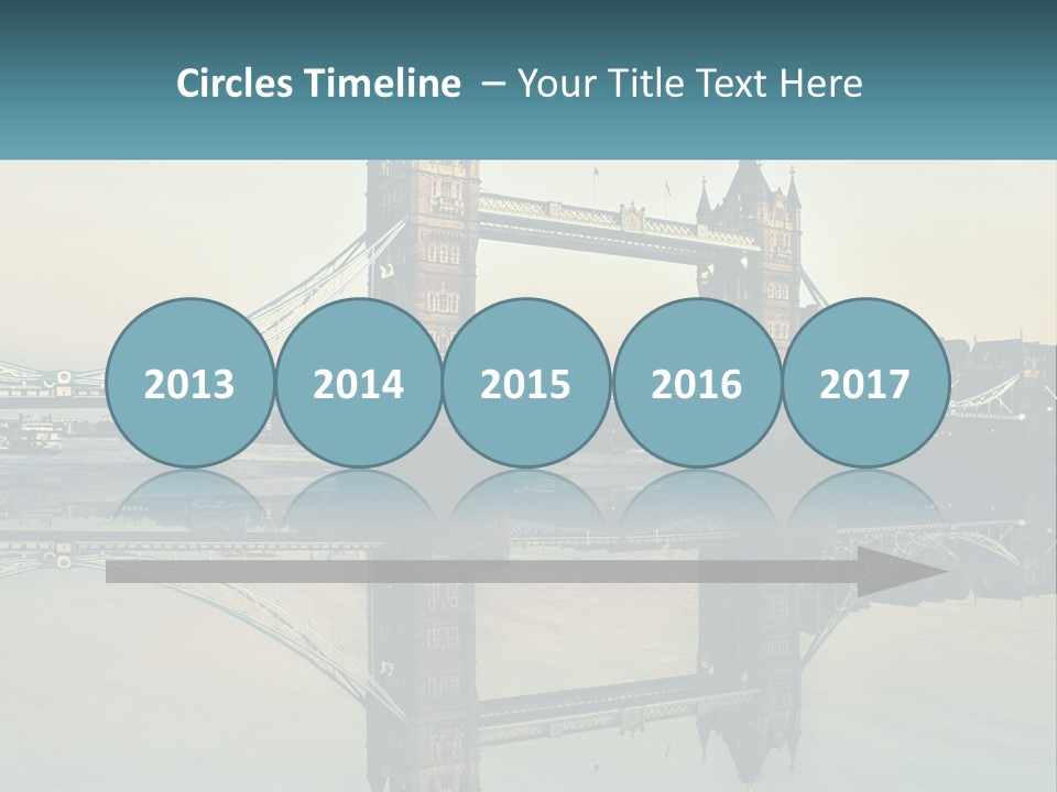 A Bridge With A Reflection In The Water PowerPoint Template