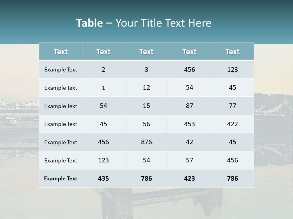 A Bridge With A Reflection In The Water PowerPoint Template