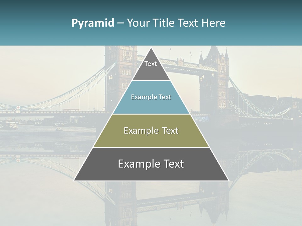 A Bridge With A Reflection In The Water PowerPoint Template