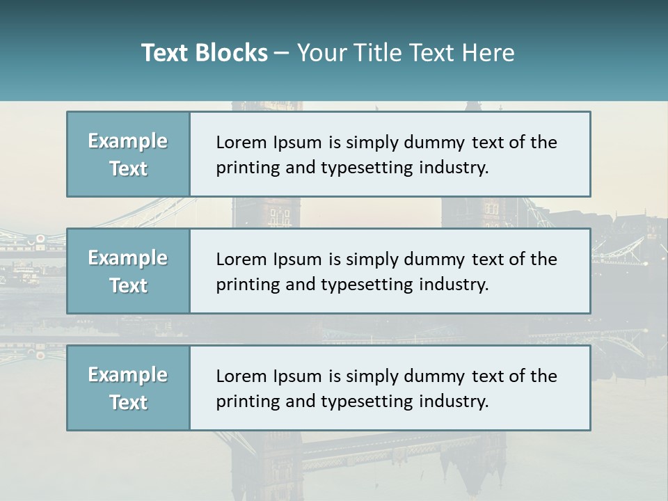 A Bridge With A Reflection In The Water PowerPoint Template