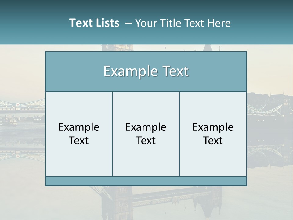 A Bridge With A Reflection In The Water PowerPoint Template