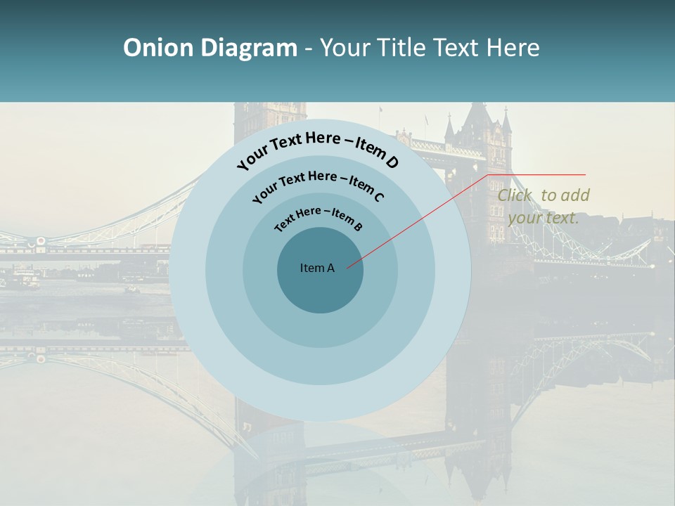 A Bridge With A Reflection In The Water PowerPoint Template