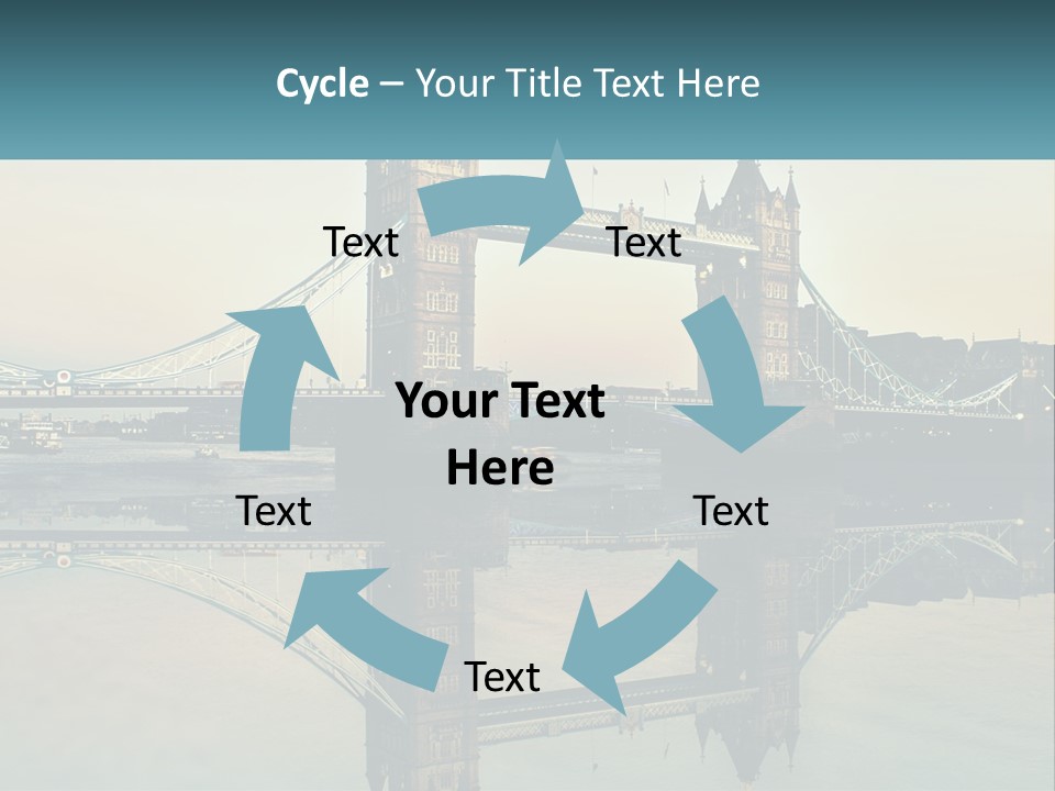 A Bridge With A Reflection In The Water PowerPoint Template