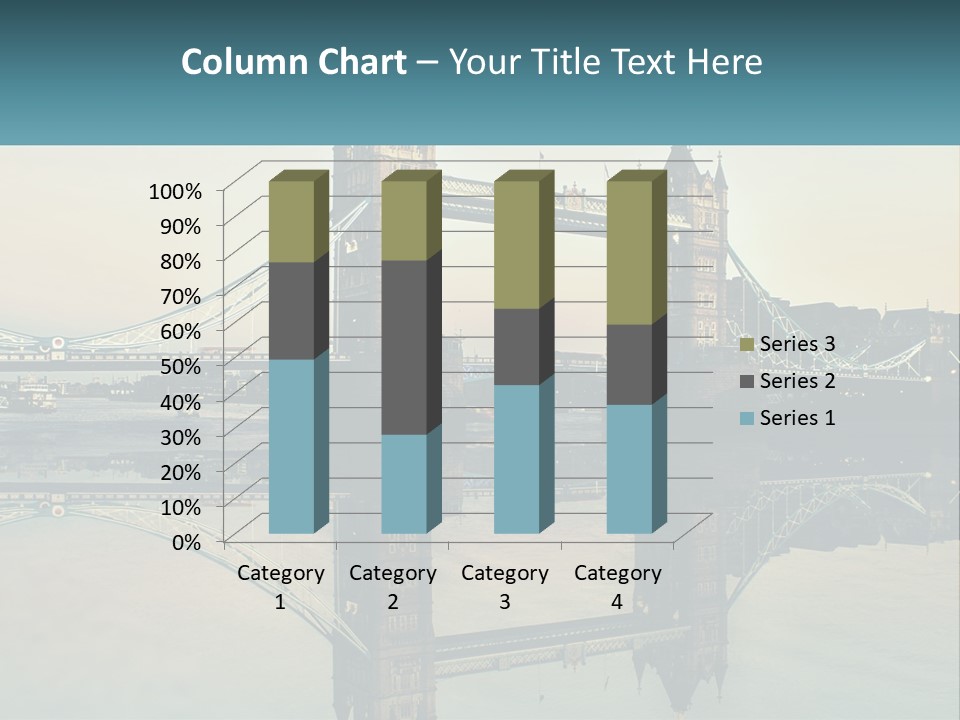 A Bridge With A Reflection In The Water PowerPoint Template