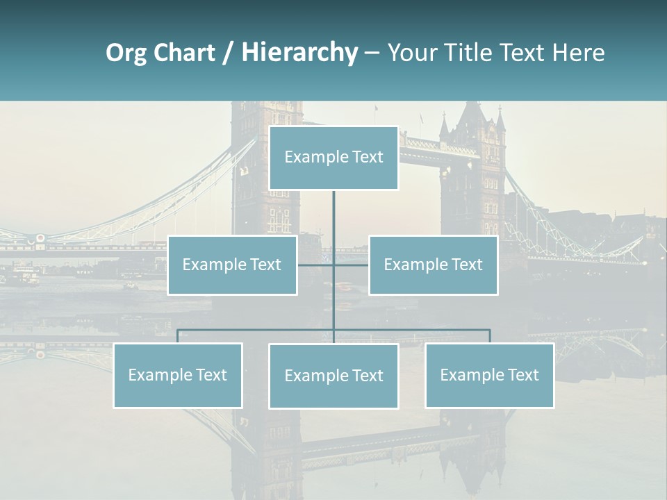 A Bridge With A Reflection In The Water PowerPoint Template