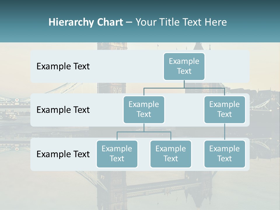 A Bridge With A Reflection In The Water PowerPoint Template