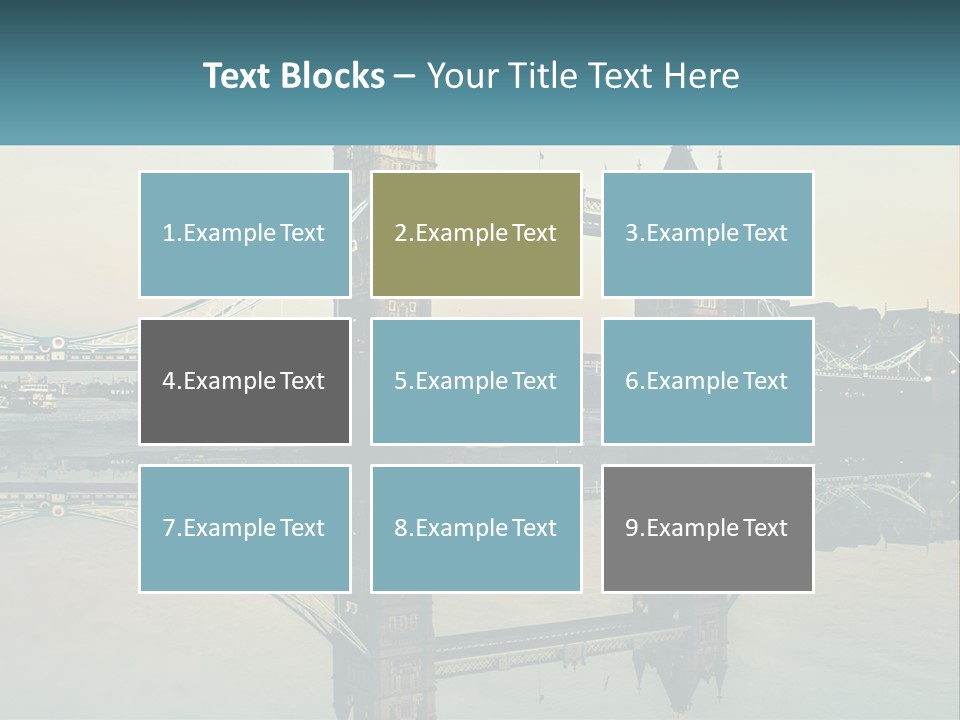 A Bridge With A Reflection In The Water PowerPoint Template