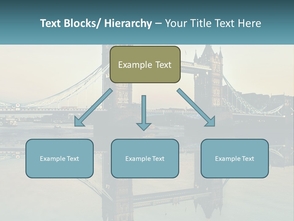 A Bridge With A Reflection In The Water PowerPoint Template