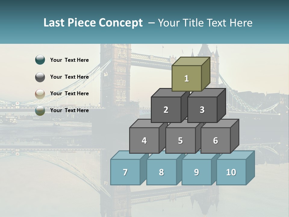 A Bridge With A Reflection In The Water PowerPoint Template