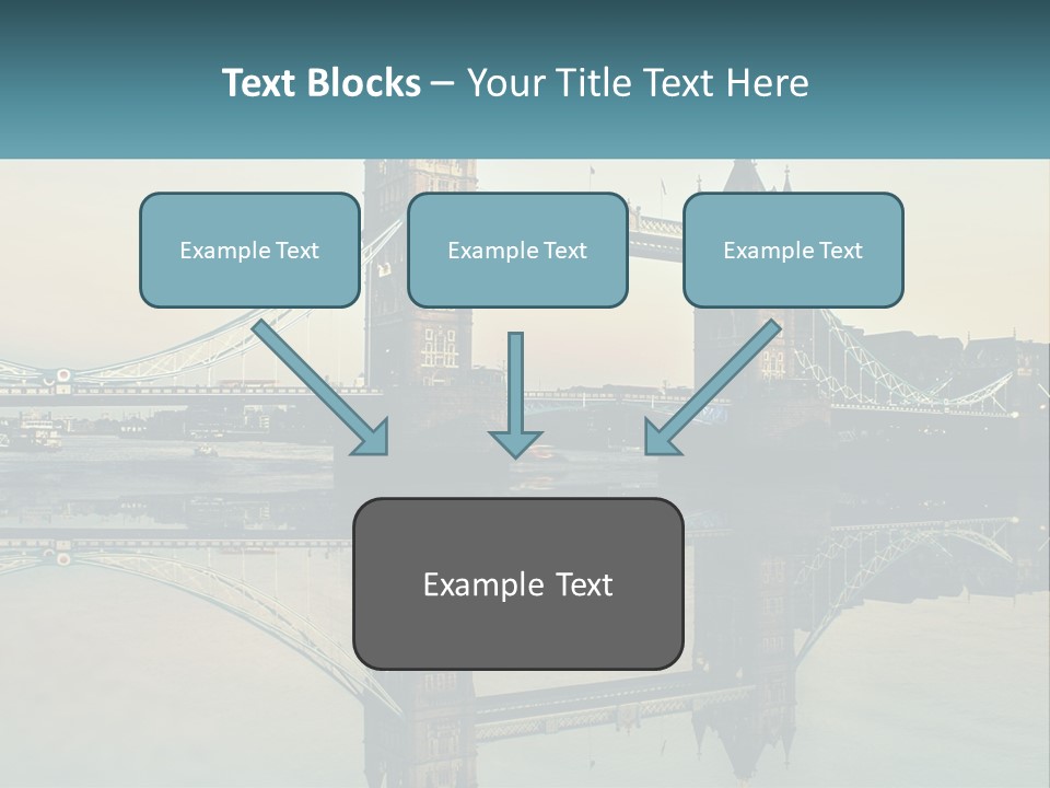 A Bridge With A Reflection In The Water PowerPoint Template