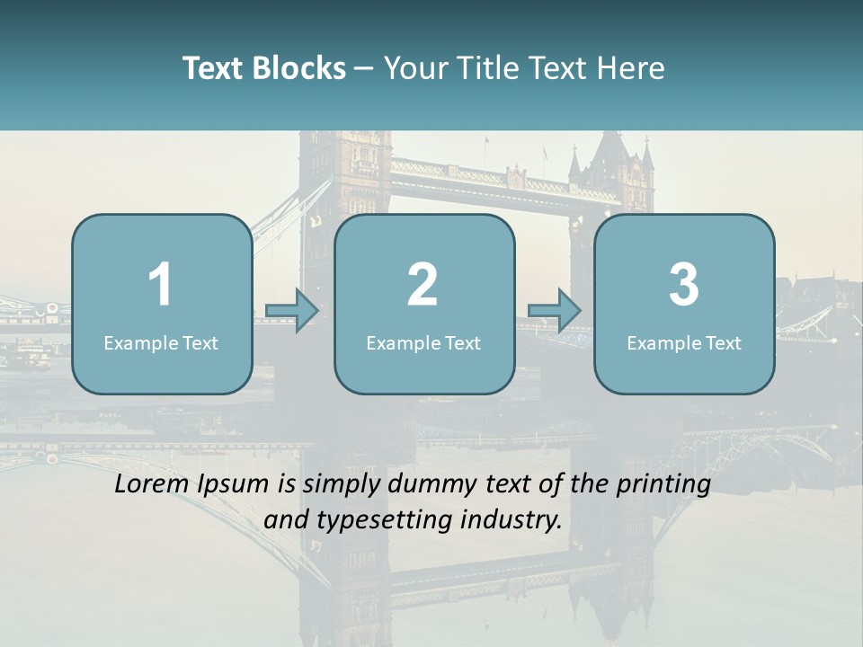 A Bridge With A Reflection In The Water PowerPoint Template