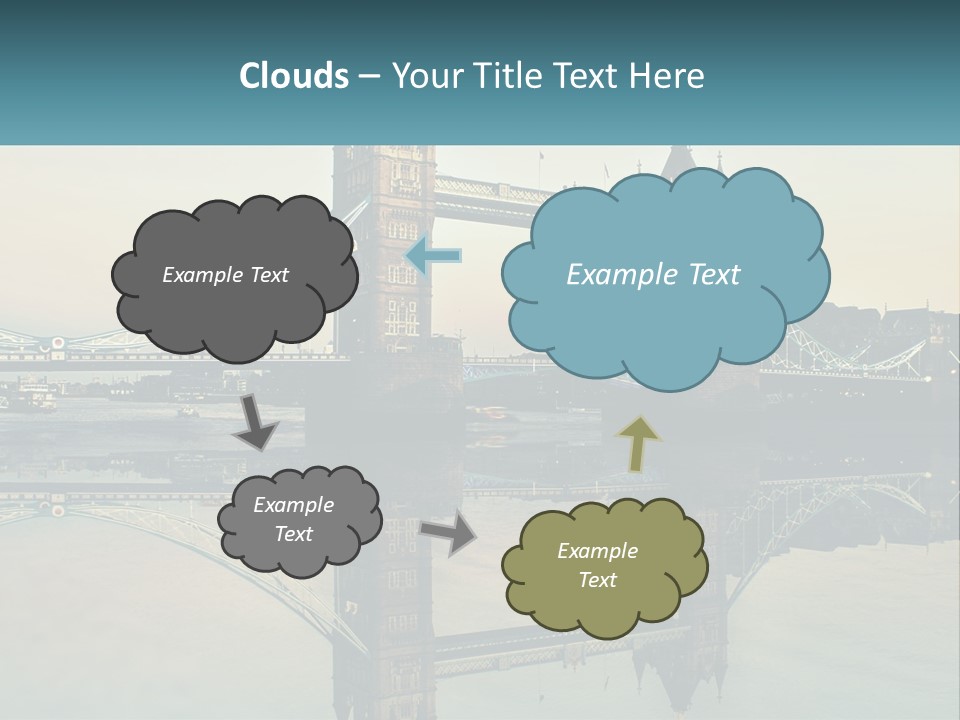 A Bridge With A Reflection In The Water PowerPoint Template