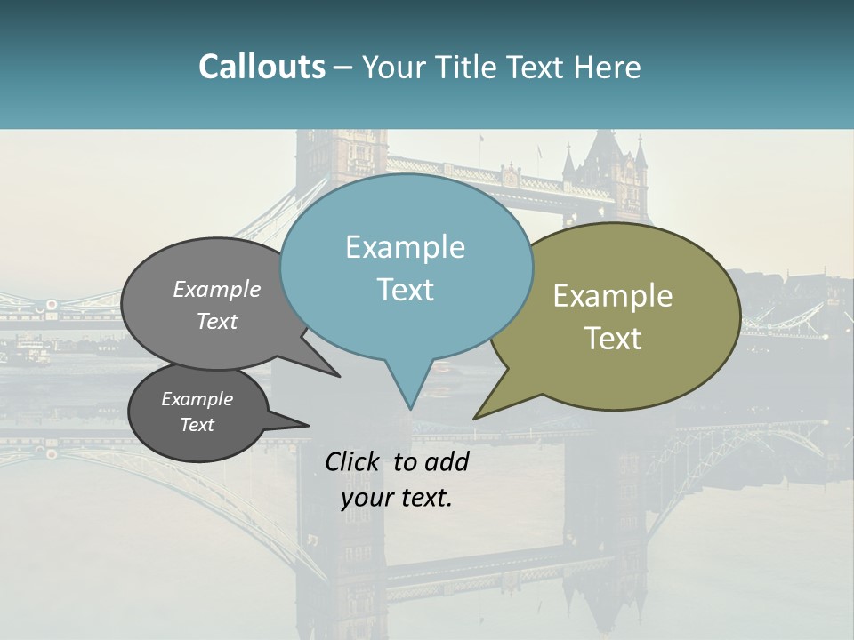 A Bridge With A Reflection In The Water PowerPoint Template