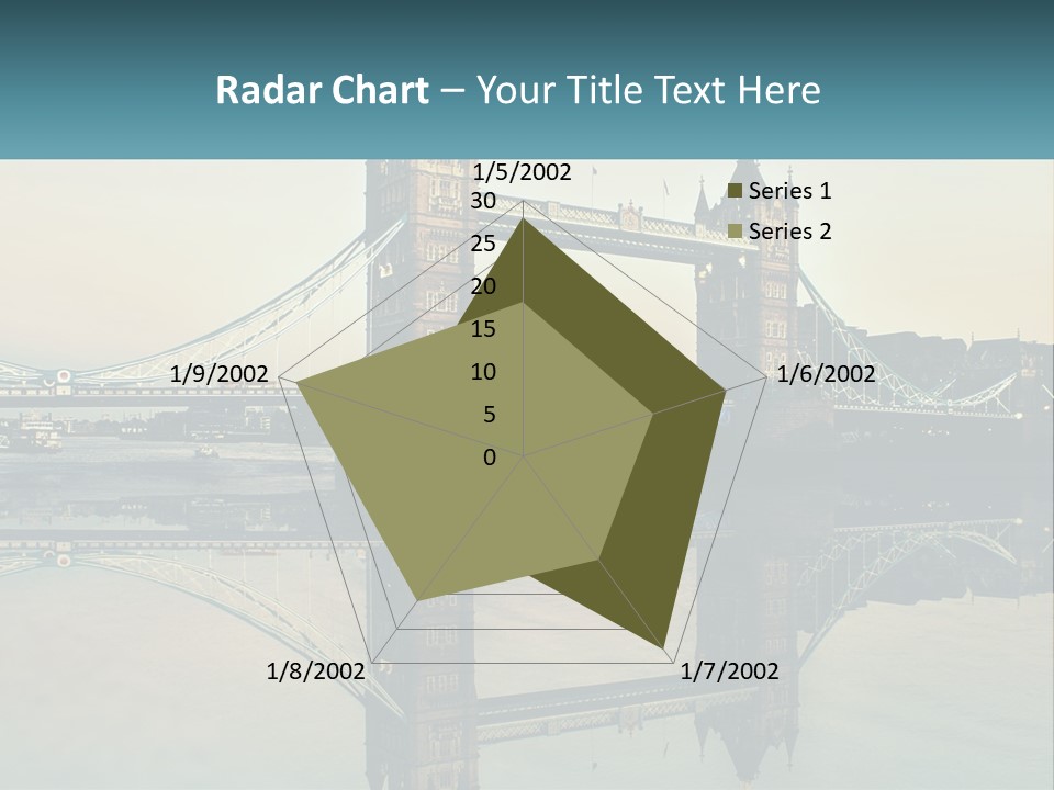 A Bridge With A Reflection In The Water PowerPoint Template