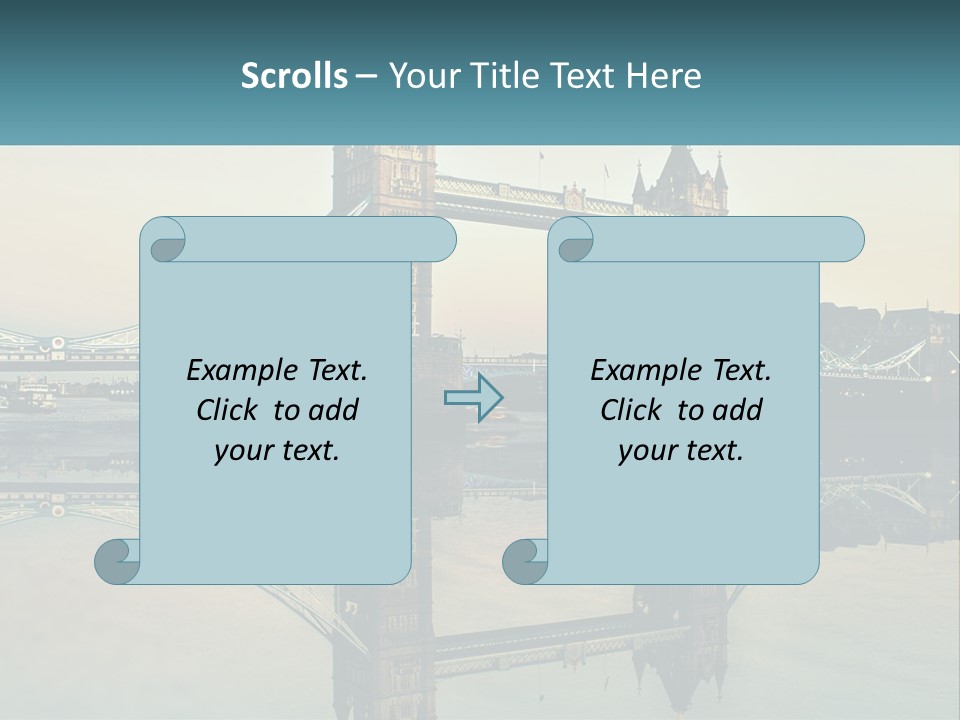A Bridge With A Reflection In The Water PowerPoint Template