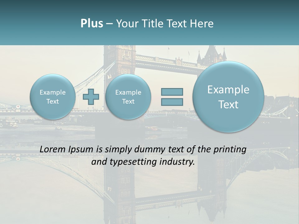 A Bridge With A Reflection In The Water PowerPoint Template