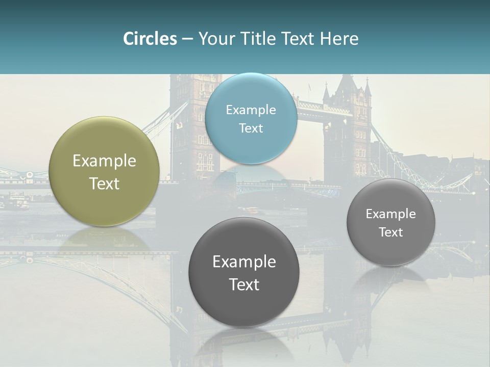 A Bridge With A Reflection In The Water PowerPoint Template