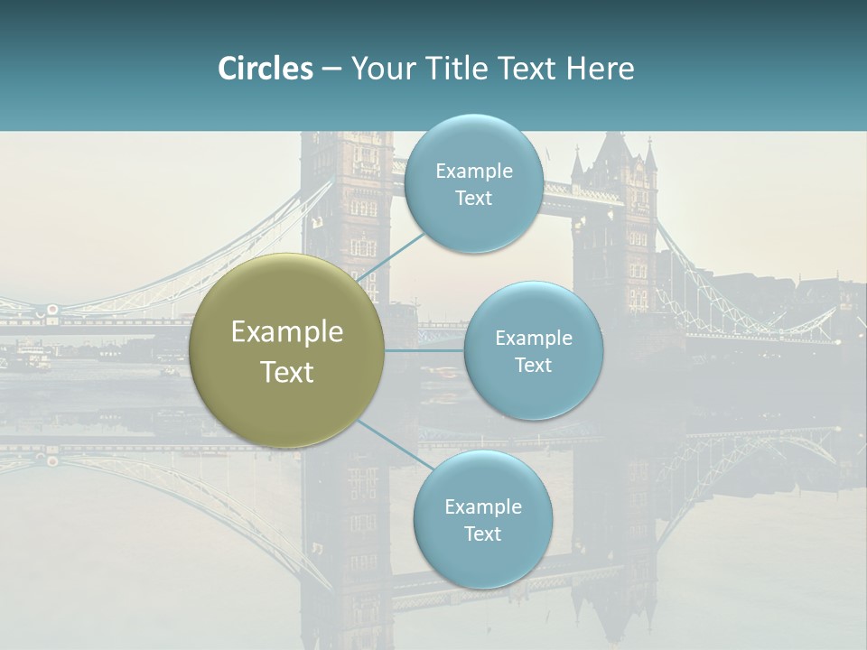 A Bridge With A Reflection In The Water PowerPoint Template