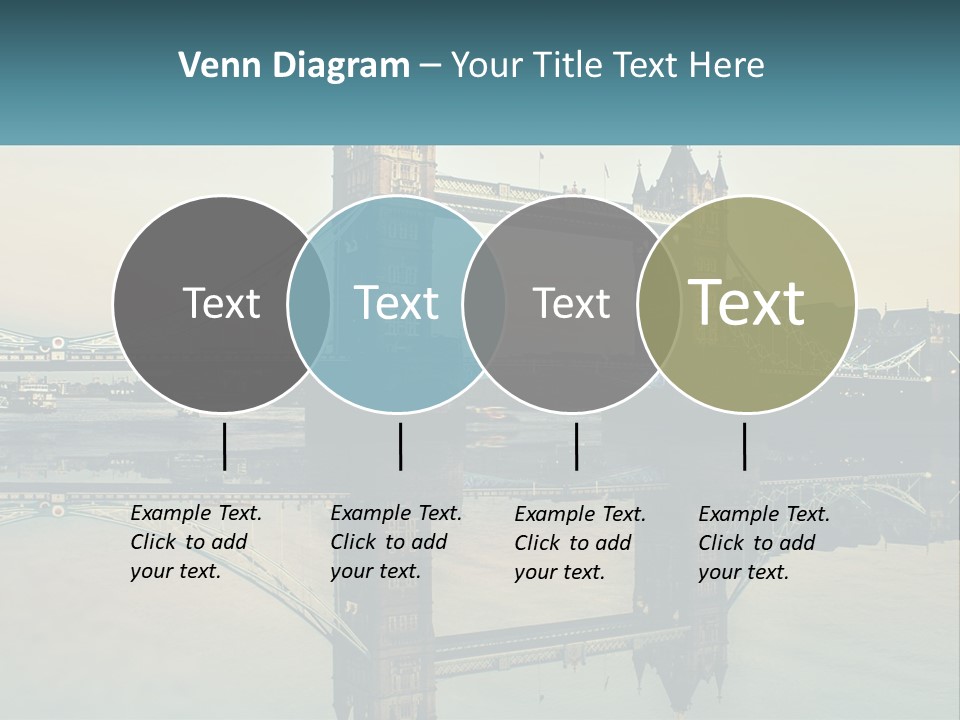 A Bridge With A Reflection In The Water PowerPoint Template