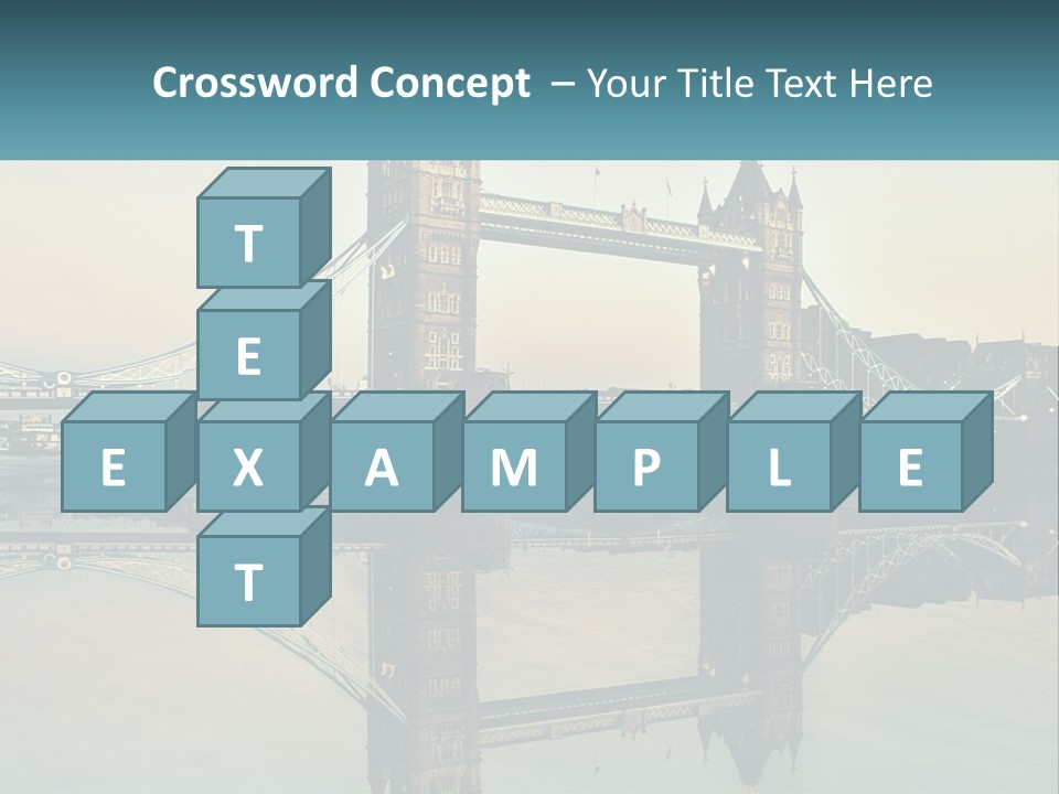 A Bridge With A Reflection In The Water PowerPoint Template