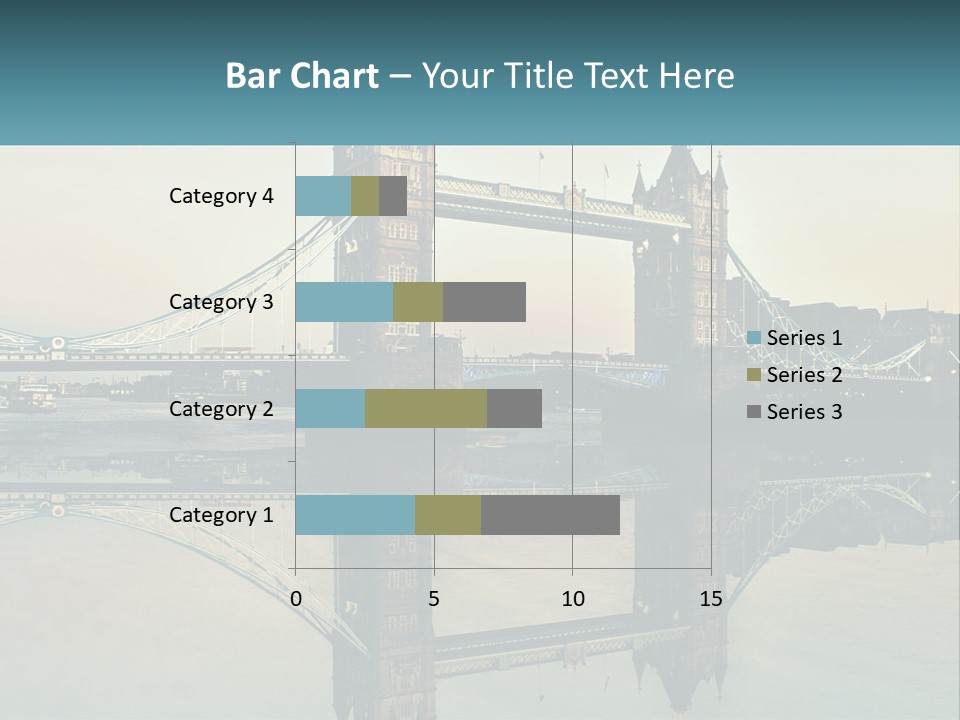 A Bridge With A Reflection In The Water PowerPoint Template