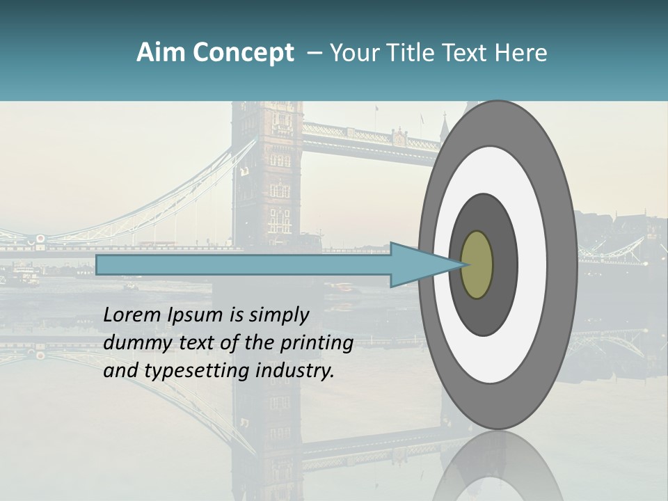 A Bridge With A Reflection In The Water PowerPoint Template