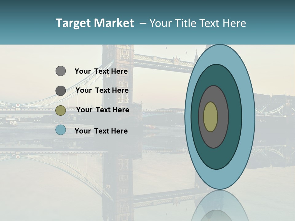 A Bridge With A Reflection In The Water PowerPoint Template