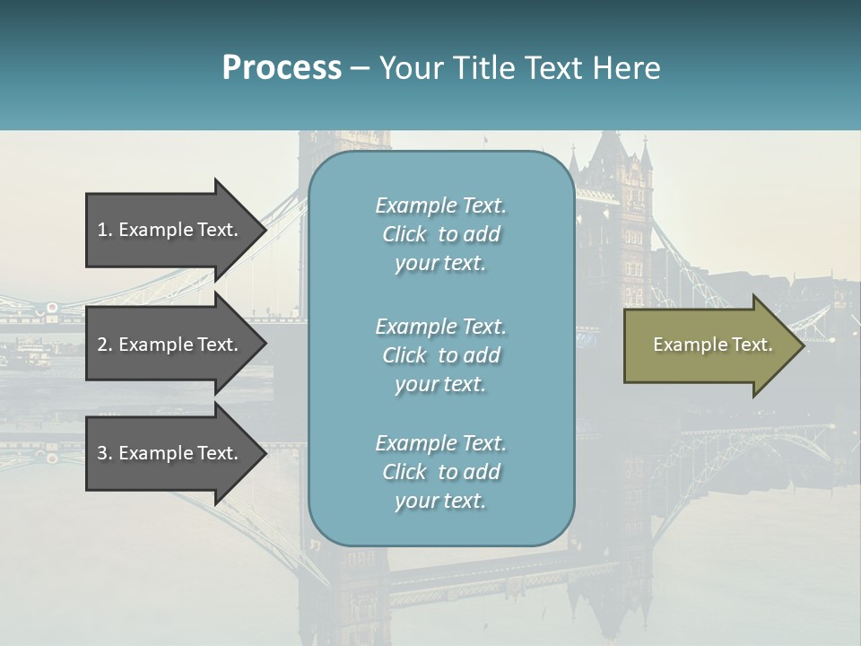 A Bridge With A Reflection In The Water PowerPoint Template