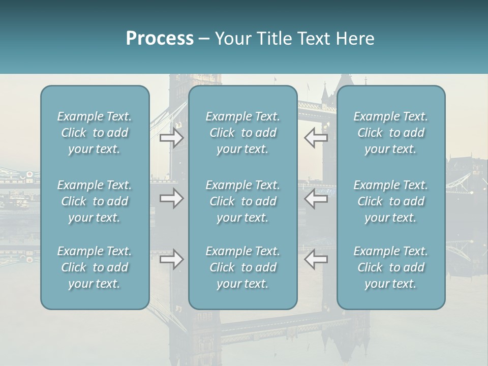 A Bridge With A Reflection In The Water PowerPoint Template