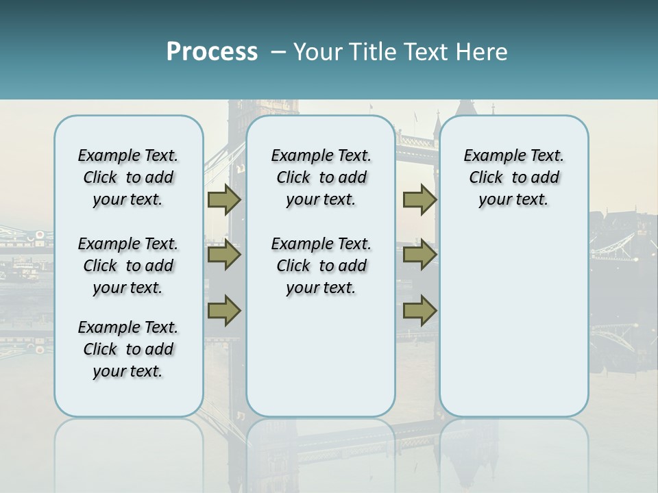 A Bridge With A Reflection In The Water PowerPoint Template