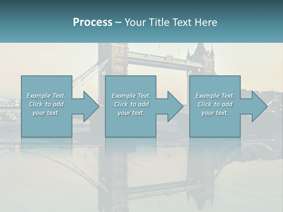 A Bridge With A Reflection In The Water PowerPoint Template