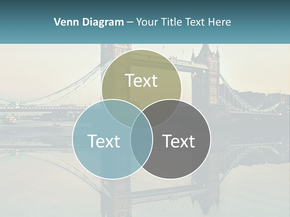 A Bridge With A Reflection In The Water PowerPoint Template