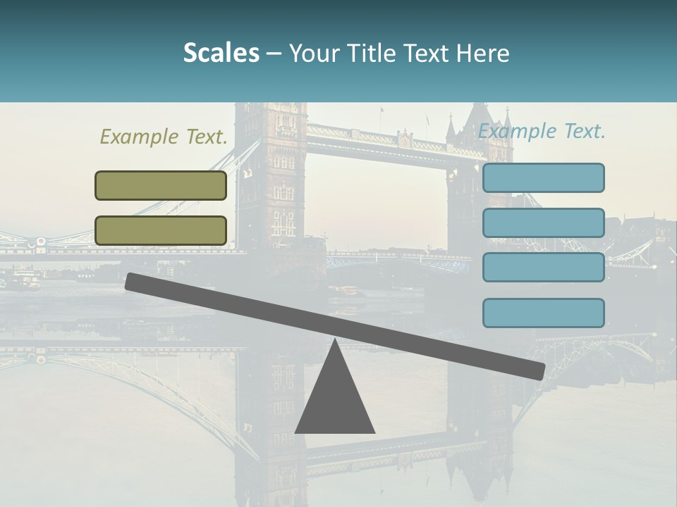 A Bridge With A Reflection In The Water PowerPoint Template