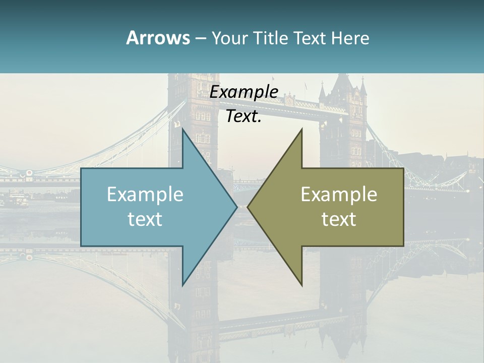 A Bridge With A Reflection In The Water PowerPoint Template