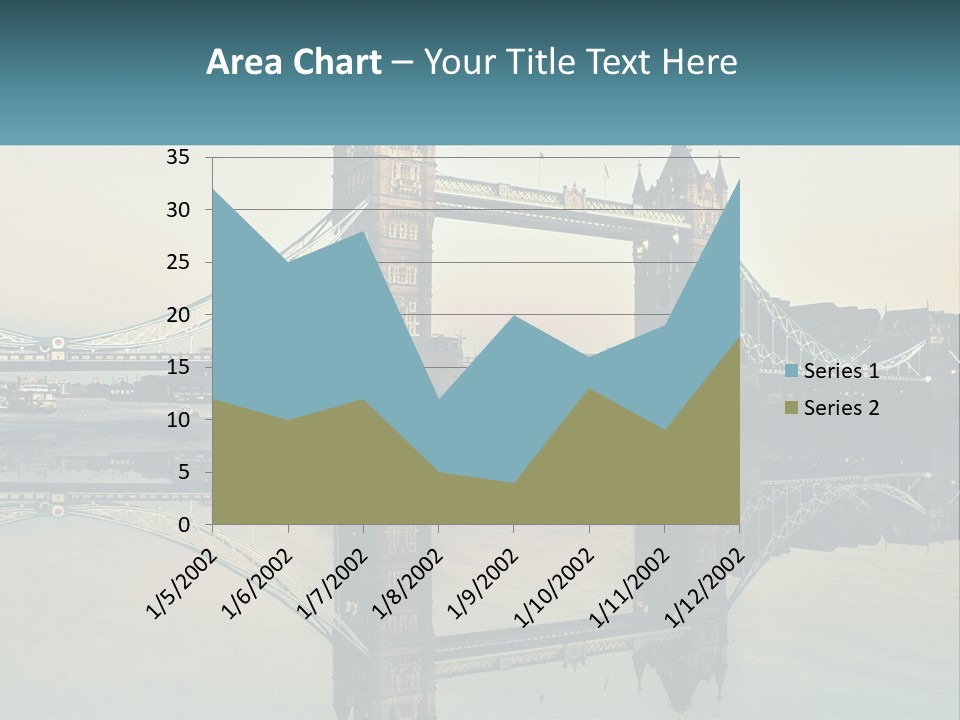 A Bridge With A Reflection In The Water PowerPoint Template