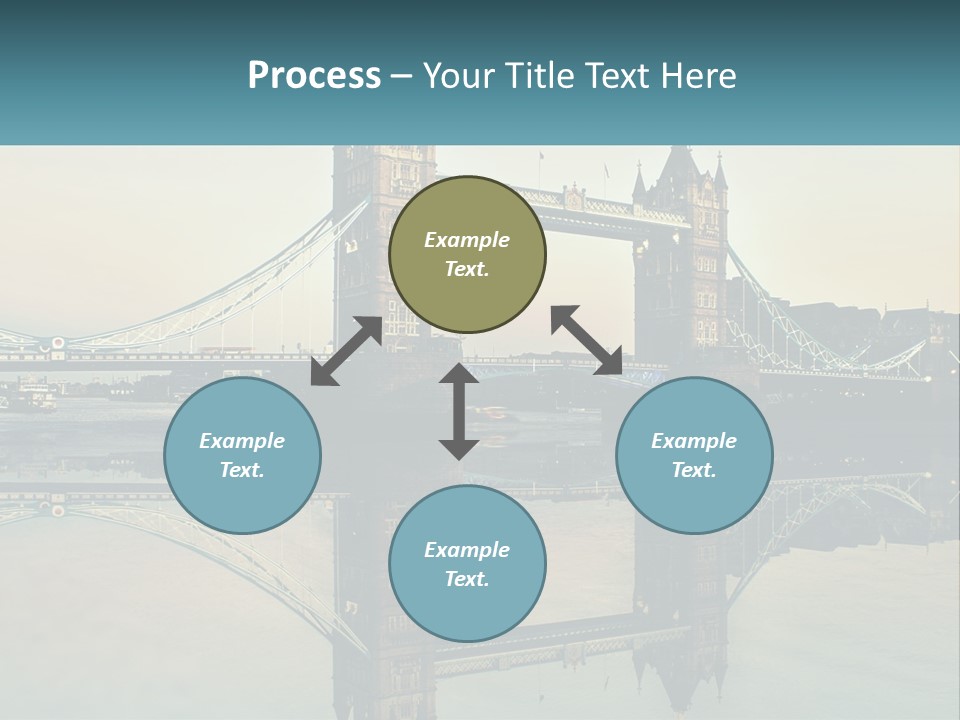 A Bridge With A Reflection In The Water PowerPoint Template