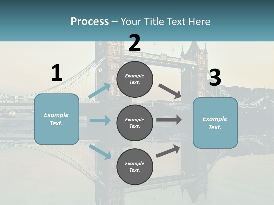 A Bridge With A Reflection In The Water PowerPoint Template