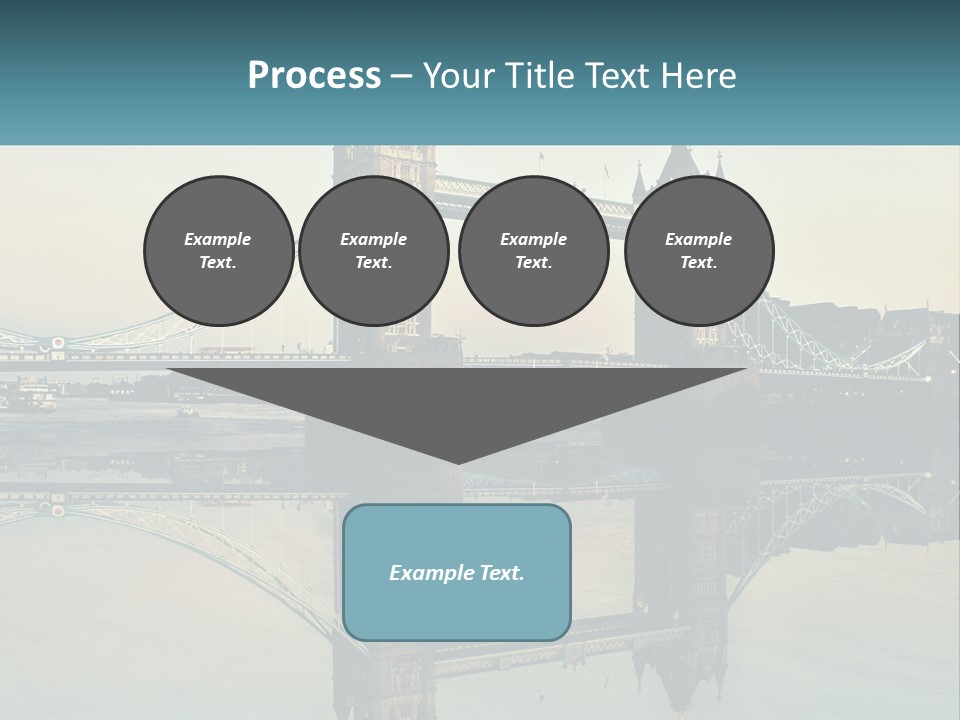 A Bridge With A Reflection In The Water PowerPoint Template