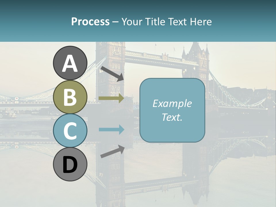 A Bridge With A Reflection In The Water PowerPoint Template