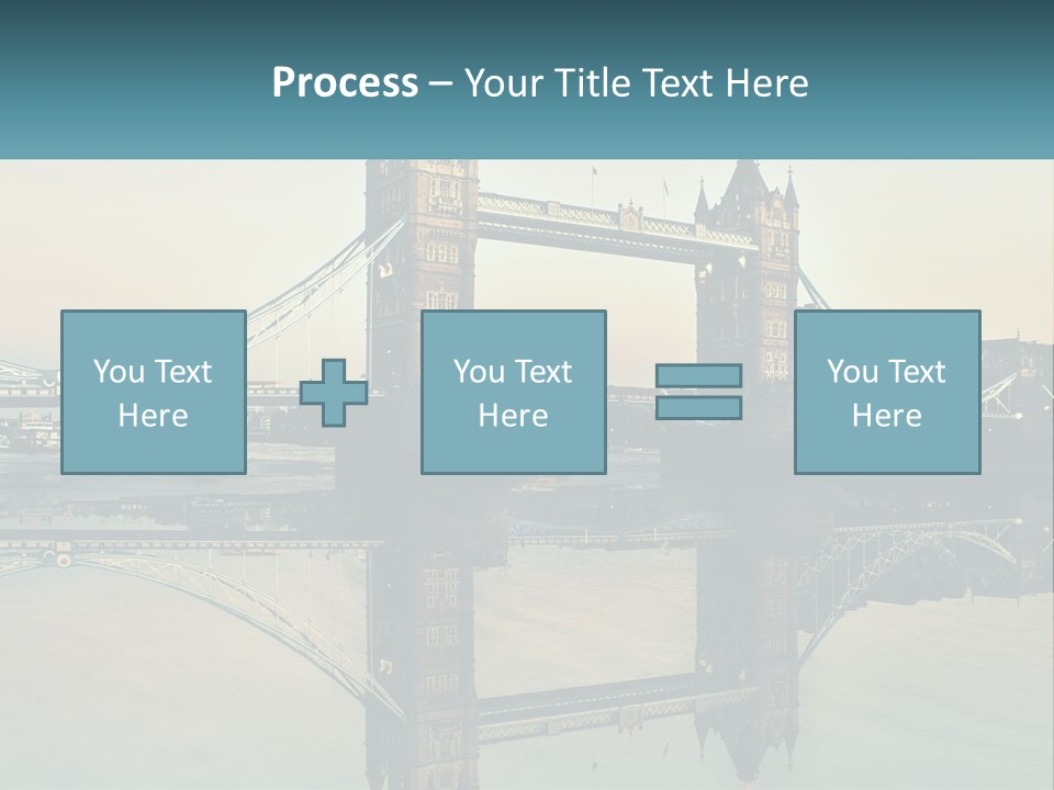 A Bridge With A Reflection In The Water PowerPoint Template